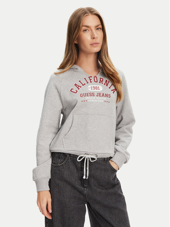 Guess Jeans Суитшърт W5YQ14 KCPR1 Сив Regular Fit за Жени цена