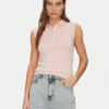 Guess Jeans Тениска с яка и копчета W5GP24 KCYR1 Бежов Regular Fit за Жени цена