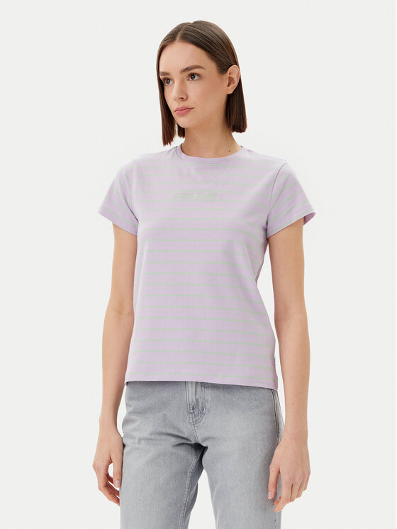 Guess Jeans Тишърт W4BI53 KCIE1 Цветен Regular Fit за Жени цена
