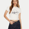 Guess Jeans Тишърт W5RI59 J1314 Бял Regular Fit цвят на ниска цена
