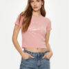Guess Jeans Тишърт W5RI59 J1314 Розов Regular Fit за Жени цена
