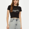 Guess Jeans Тишърт W5RI59 J1314 Черен Regular Fit за Жени цена