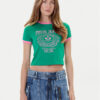 Guess Jeans Тишърт W5YI03 J1314 Зелен Regular Fit за Жени цена