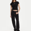 Guess Jeans Тишърт W5YP37 KA0H1 Черен Slim Fit за Жени цена
