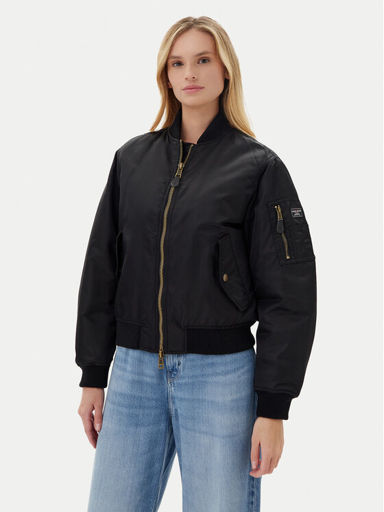Guess Jeans Яке бомбър W5RL81 WHAA2 Черен Regular Fit за Жени цена