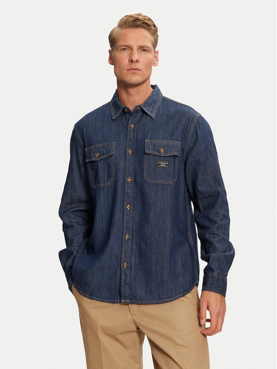 Guess Jeans дънкова риза M4BH56 D5EI4 Тъмносин Regular Fit за Мъже цена