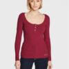 Guess Блуза Karlee Jewel W2YP46 KBCO2 Бордо Slim Fit за Жени цена