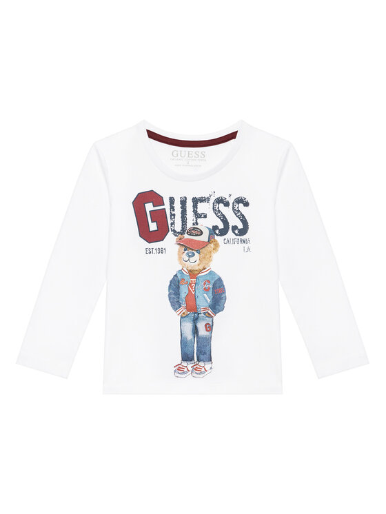 Guess Блуза N5YI23 K8HM4 Бял Regular Fit за Момчета цена