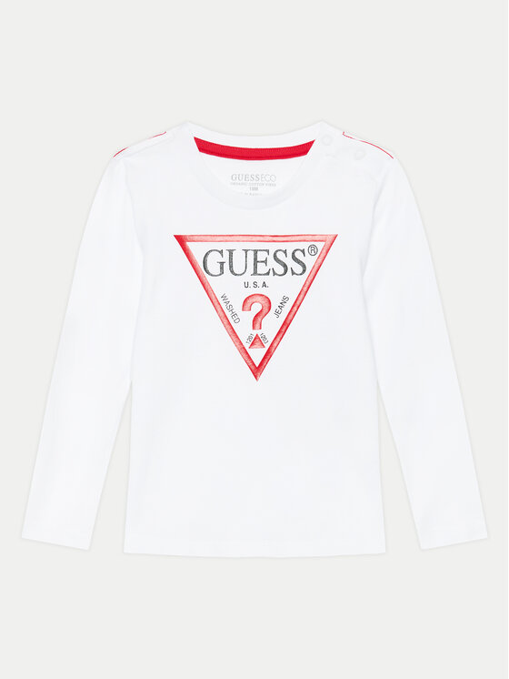 Guess Блуза N84I24 K8HM0 Бял Regular Fit за Момчета цена