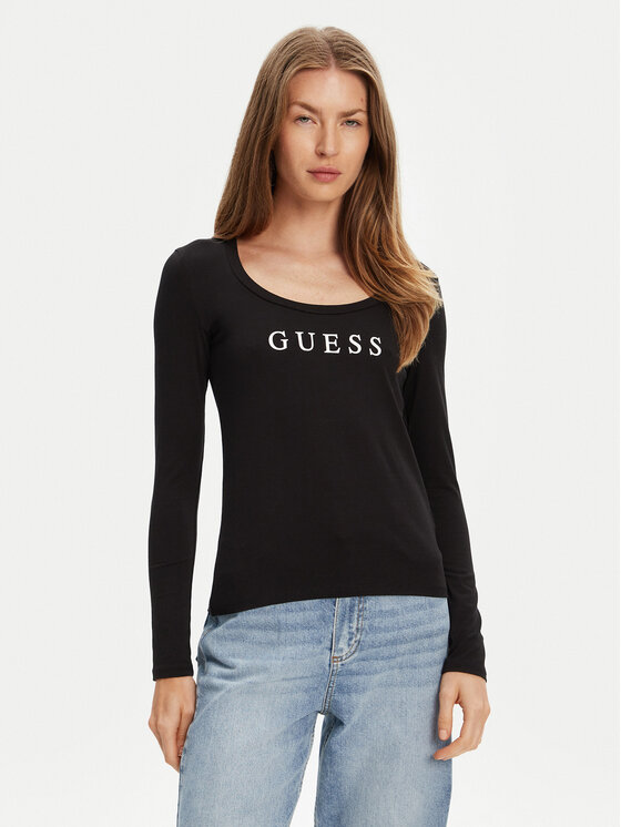 Guess Блуза O5RI00 KBBU1 Черен Regular Fit за Жени цена