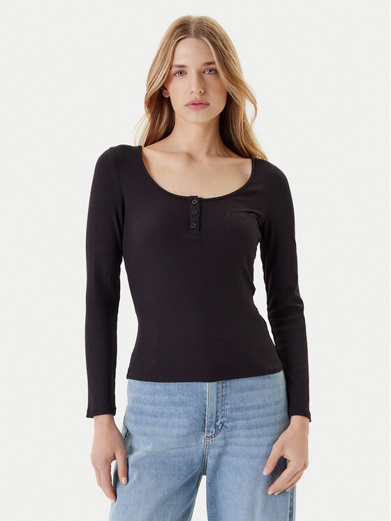 Guess Блуза O5YI00 KCQ72 Черен Regular Fit за Жени цена