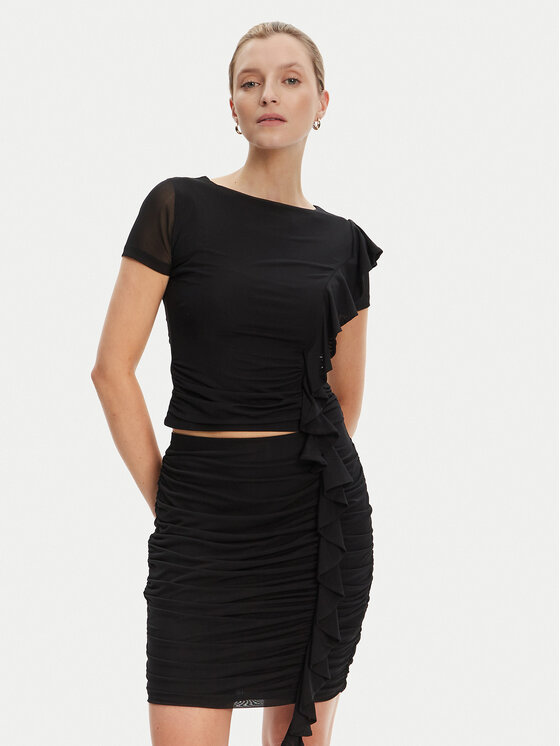 Guess Блуза W5YP08 KCZC2 Черен Regular Fit за Жени цена