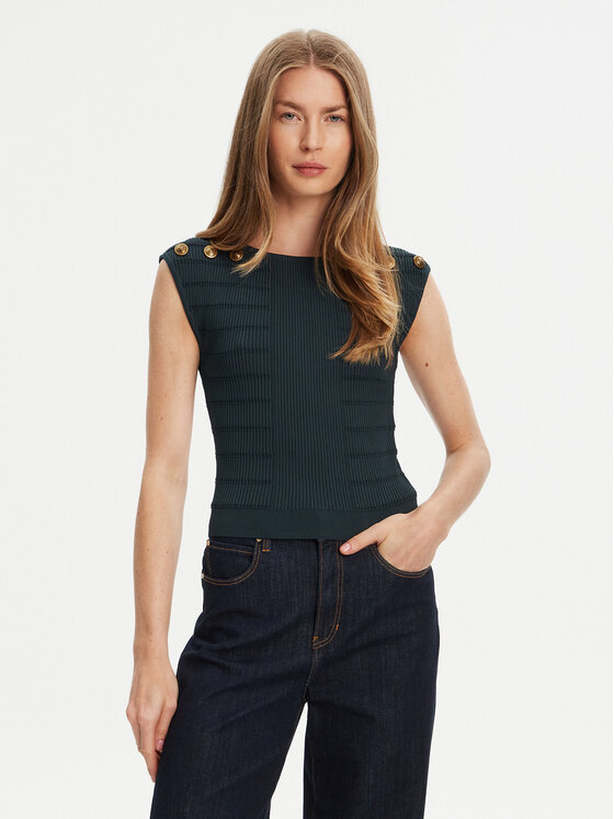 Guess Блуза W5YR12 Z0130 Зелен Regular Fit за Жени цена