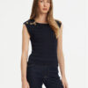 Guess Блуза W5YR12 Z0130 Тъмносин Regular Fit за Жени цена