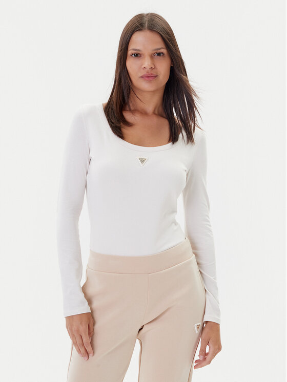 Guess Боди V4YP07 J1314 Екрю Slim Fit за Жени цена
