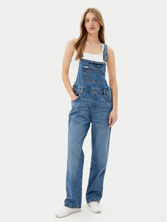 Guess Гащеризон с презрамки W5GD0Z D5O11 Тъмносин Regular Fit за Жени цена