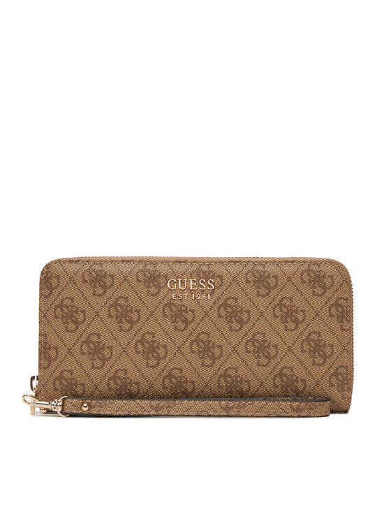 Guess Голям дамски портфейл Brenton Slg SWLG96 48146 Кафяв за Жени цена