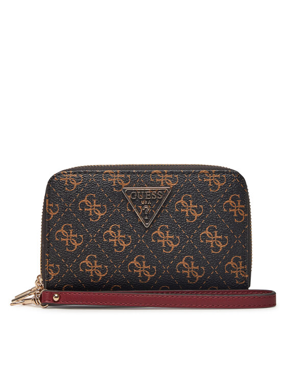 Guess Голям дамски портфейл SWQE85 00164 Кафяв за Жени цена
