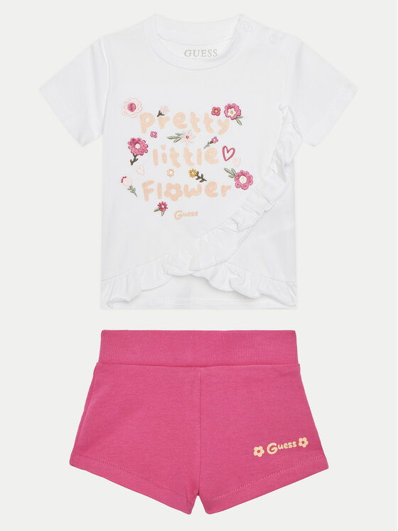 Guess Детски комплект A5GG07 K6YW4 Бял Regular Fit за Момичета цена