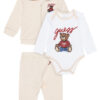 Guess Детски комплект H5YW12 KA6W4 Бежов Regular Fit за Бебета цена
