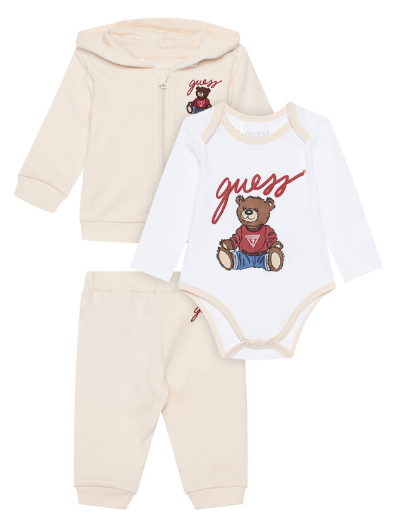 Guess Детски комплект H5YW12 KA6W4 Бежов Regular Fit за Бебета цена