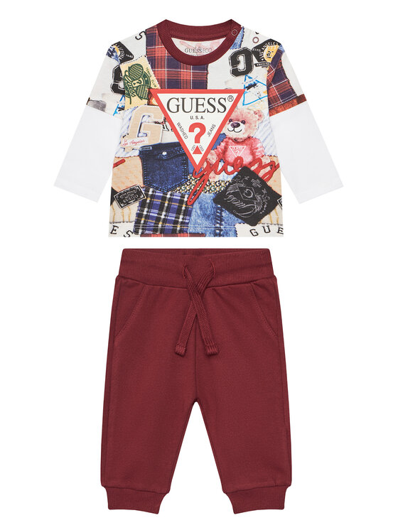 Guess Детски комплект I5YG00 K8HM4 Бордо Regular Fit за Момчета цена