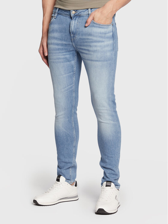 Guess Дънки Chris M2YA27 D4Q43 Син Super Skinny Fit за Мъже цена