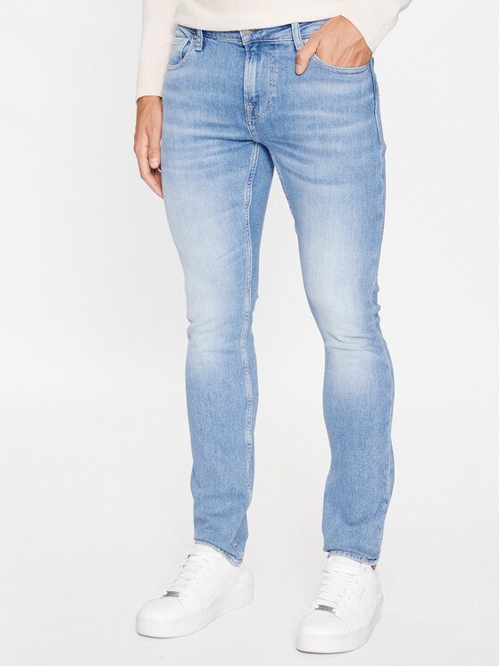Guess Дънки M2YAN1 D4Q43 Син Skinny Fit за Мъже цена