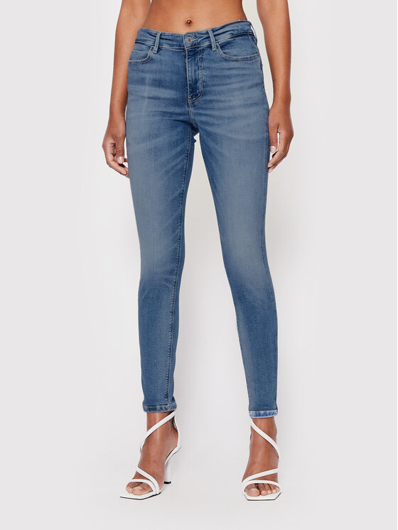 Guess Дънки W2YA46 D4Q01 Син Skinny Fit за Жени цена
