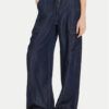 Guess Дънки W5GA1T D5N61 Тъмносин Wide Leg за Жени цена