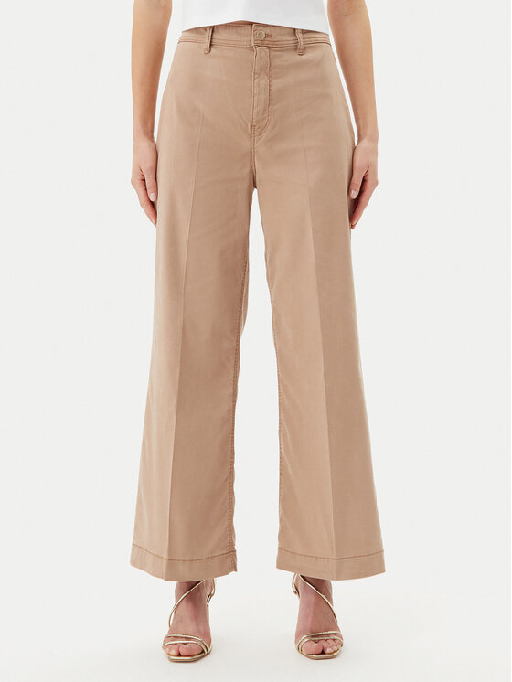 Guess Дънки W5GA1Y WH7B1 Кафяв Wide Leg за Жени цена