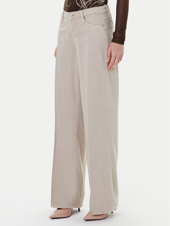 Guess Дънки W5RA96 WFD53 Бежов Palazzo Fit за Жени цена