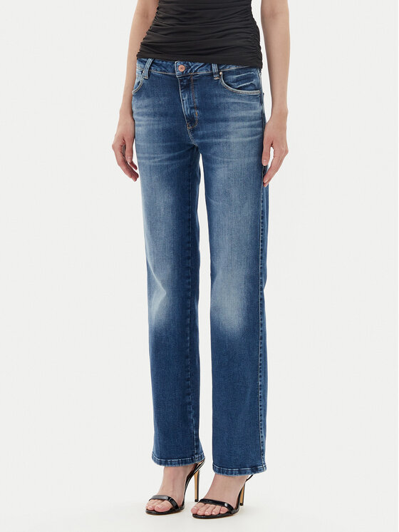 Guess Дънки W5YA15 D5PY3 Син Regular Fit за Жени цена