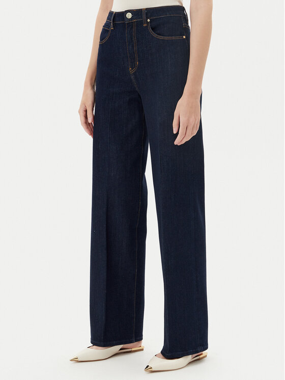 Guess Дънки W5YA1A D5PW1 Тъмносин Wide Leg за Жени цена