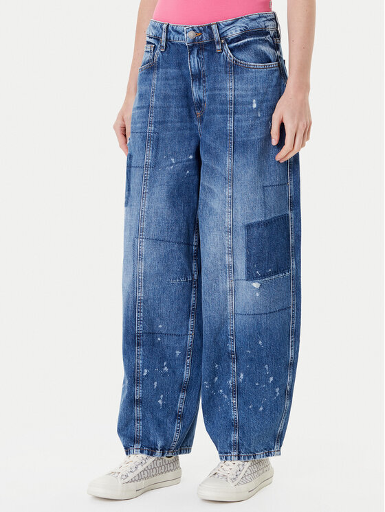 Guess Дънки W5YG69 D5R01 Син Tapered Fit за Жени цена