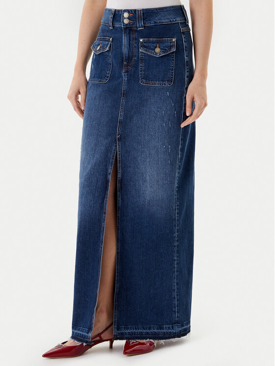 Guess Дънкова пола W5YD63 D5QP3 Син Regular Fit за Жени цена