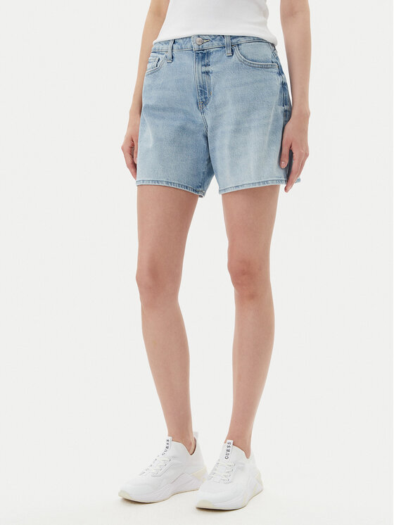 Guess Дънкови шорти W5GD1A D4K30 Син Regular Fit за Жени цена