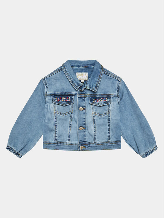 Guess Дънково яке K3GL02 D4CA0 Син Regular Fit за Момичета цена