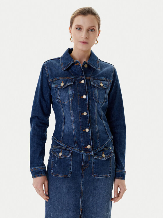 Guess Дънково яке W5YN49 D5QP4 Тъмносин Regular Fit за Жени цена