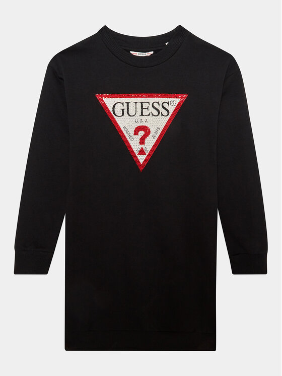 Guess Ежедневна рокля J3YK20 KA6R3 Черен Regular Fit за Момичета цена