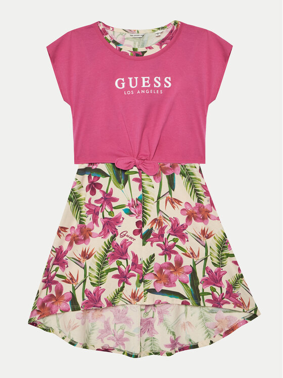 Guess Ежедневна рокля J5GK13 K6YW4 Розов Regular Fit за Момичета цена