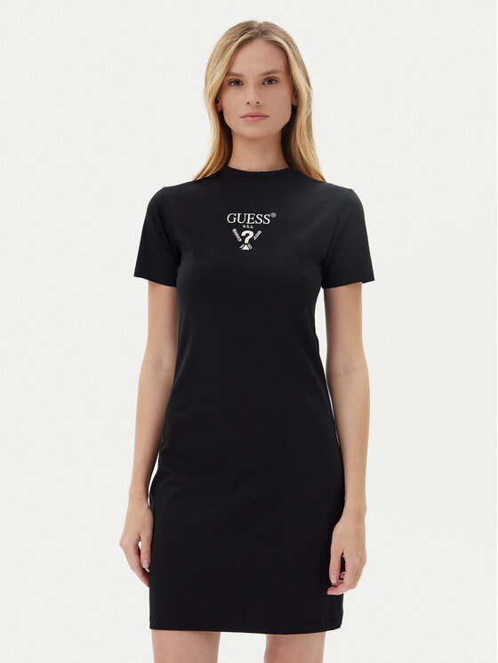 Guess Ежедневна рокля V4YK02 KCDH1 Черен Regular Fit за Жени цена