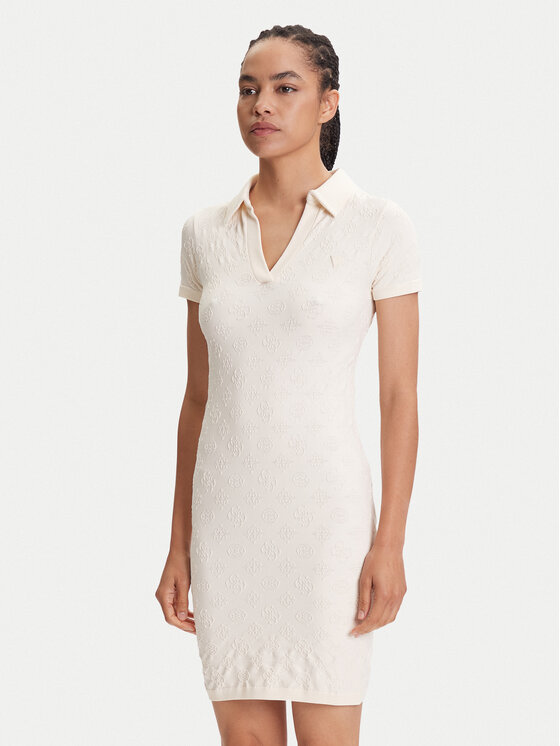 Guess Ежедневна рокля V5YK05 Z3OA0 Екрю Regular Fit за Жени цена