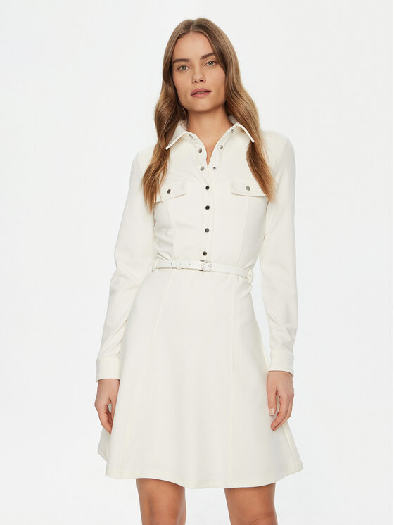 Guess Ежедневна рокля W5RK93 KCBO2 Екрю Regular Fit за Жени цена