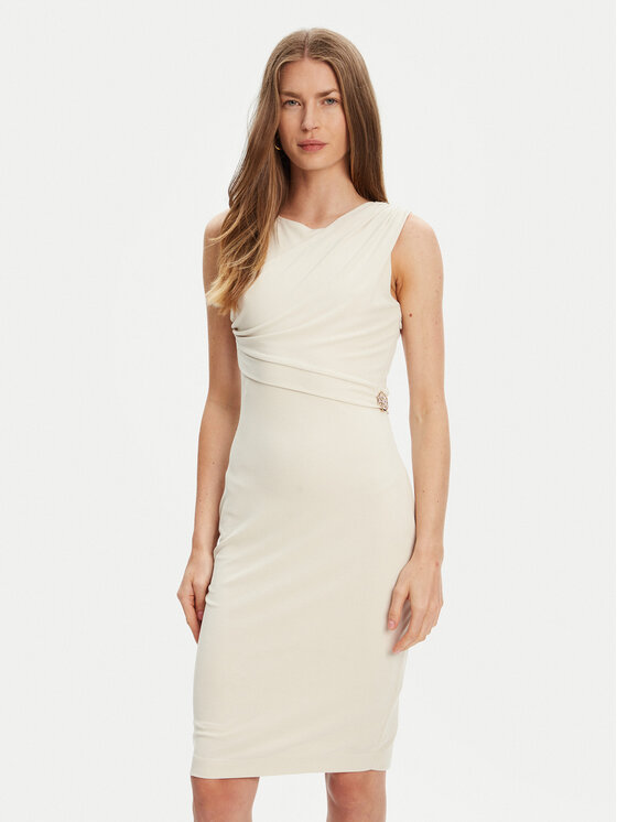 Guess Ежедневна рокля W5YK27 KAQL2 Екрю Regular Fit за Жени цена