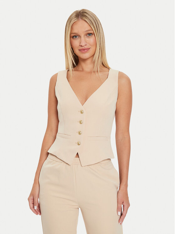 Guess Елек W4YN53 WFWX2 Бежов Regular Fit за Жени цена