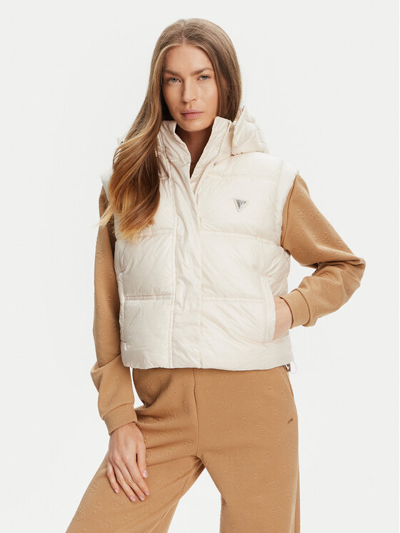 Guess Жилетка за костюм W5YL11 WHDO2 Екрю Regular Fit за Жени цена