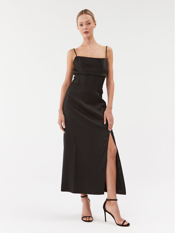 Guess Коктейлна рокля W3BK82 WDEE2 Черен Regular Fit за Жени цена