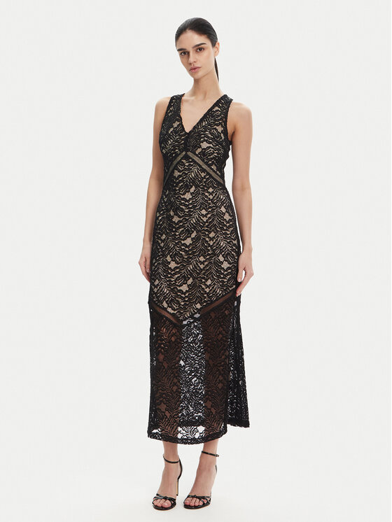 Guess Коктейлна рокля W5GT37 KCS90 Черен Slim Fit за Жени цена