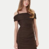 Guess Коктейлна рокля W5YK21 KCZC2 Кафяв Slim Fit за Жени цена